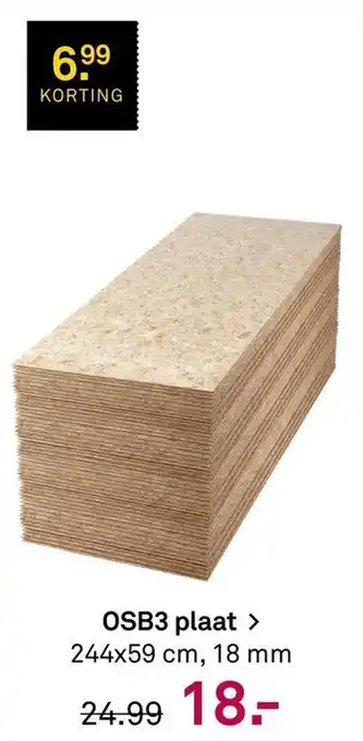 Karwei OSB3 plaat 244x59cm, 18mm aanbieding