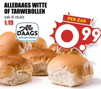 MCD Supermarkt Alledaags Witte Of Tarwebollen aanbieding