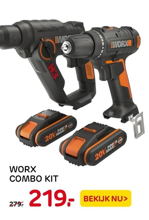 Worx Combo Kit aanbieding bij Praxis