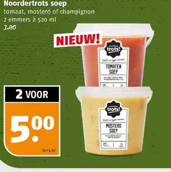 Poiesz Noordertrots Soep Tomaat, Mosterd Of Champignon aanbieding