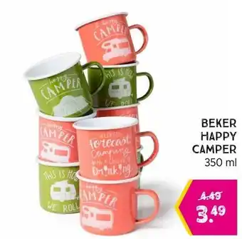 Xenos Beker happy camper 350ml aanbieding