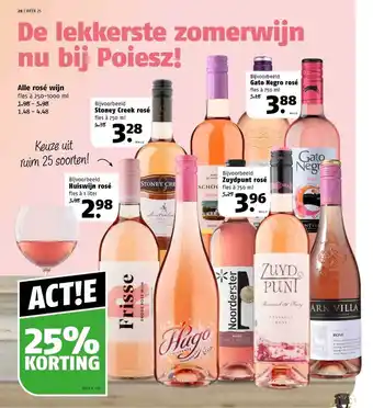 Poiesz Alle Rose Wijn Of Stoney Creek Rose Of Huiswijn Rose Of Zuydpunt Rose Of Gato Negro Rose aanbieding