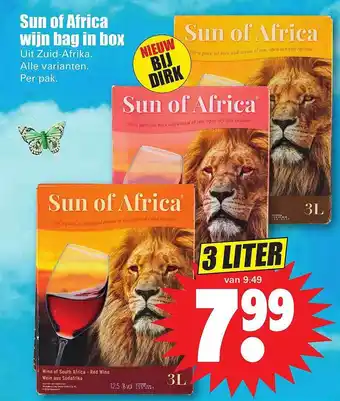 Dirk Sun Of Africa Wijn Bag In Box aanbieding