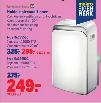 Makro Tarrington House Mobiele airconditioner Type MAC3550C aanbieding