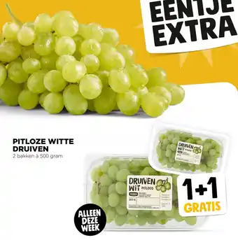 Jumbo Pitloze Witte Druiven 500 gram aanbieding