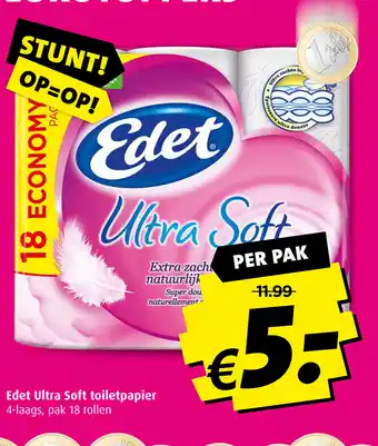 Boni Edet Ultra Soft toiletpapier per pak aanbieding