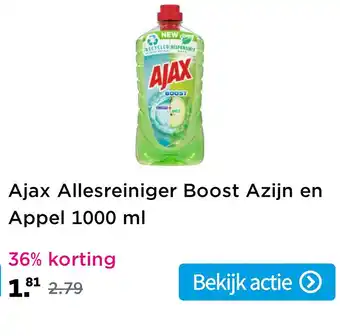 Plein.nl Ajax Allesreiniger Boost Azijn en 1000ml aanbieding