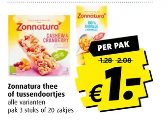 Boni Zonnatura thee of tussendoortjes per pak aanbieding