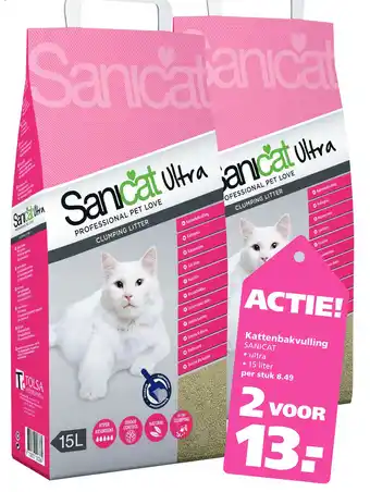 Ranzijn Kattenbakvulling SANICAT aanbieding