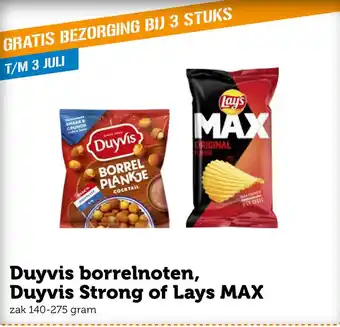 Coop Duyvis borrelnoten, Duyvis Strong of Lays MAX aanbieding