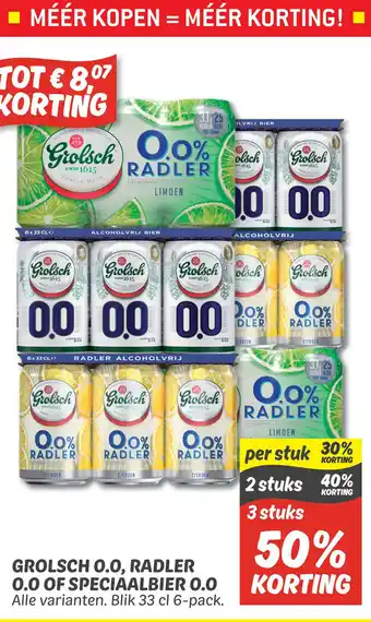 Dekamarkt Grolsch 0.0, Radler 0.0 Of Speciaalbier 0.0 aanbieding