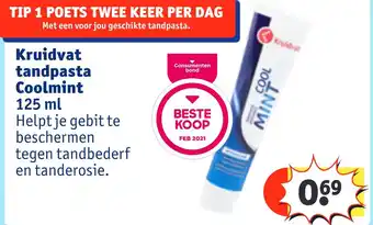 Kruidvat Kruidvat tandpasta Coolmint 125ml aanbieding