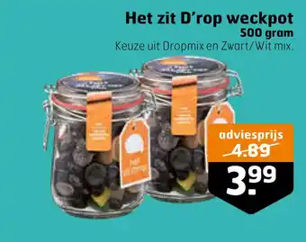 Trekpleister Het zit D'rop weckpot aanbieding