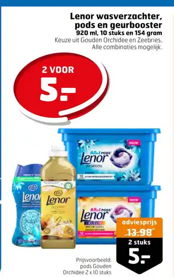 Trekpleister Lenor wasverzachter, pods en geurbooster aanbieding