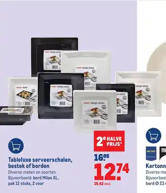 Makro Tableluxe serveerschalen, bestek of  borden 2 st aanbieding