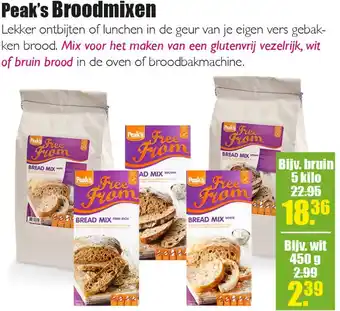 Gezond & Wel Peak's Broodmixen 5kilo aanbieding