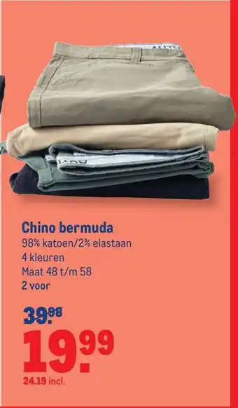 Makro Chino bermuda 48/58  2 st aanbieding