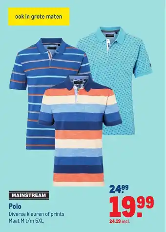 Makro MAINSTREAM Polo M/5XL aanbieding