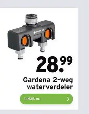 GAMMA Gardena 2-Weg Waterverdeler aanbieding