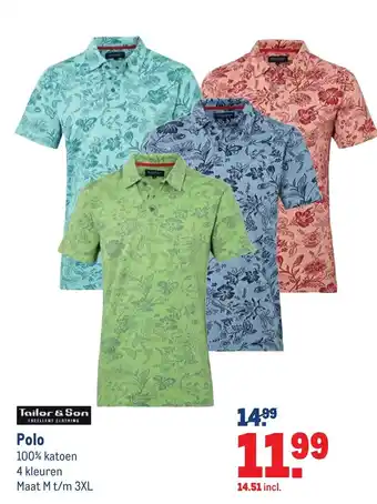 Makro Tailor & Son Polo M/3XL aanbieding