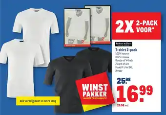 Makro Tailor & Son Polo T-shirt 2-pack M/3XL aanbieding