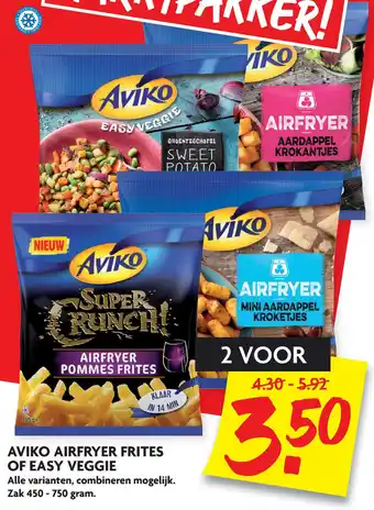 Dekamarkt Aviko airfryer frites of easy veggie 750gram aanbieding