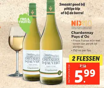 Lidl Chardonnay Pays d'Oc aanbieding