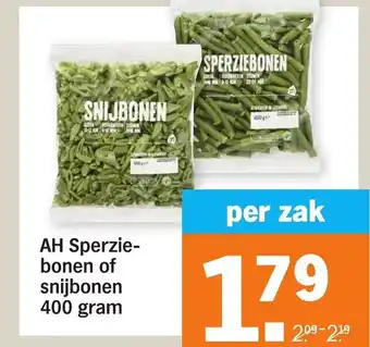 Albert Heijn AH Sperziebonen of snijbonen 400 g aanbieding