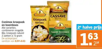 Albert Heijn Conimex Kroepoek of Boemboes 2*73g aanbieding