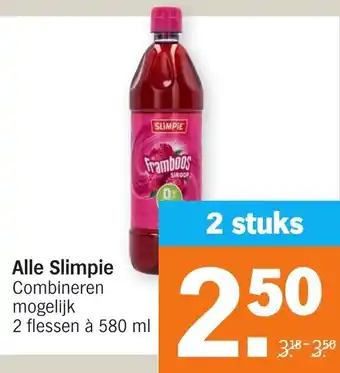 Albert Heijn Slimpie 2*580ml aanbieding