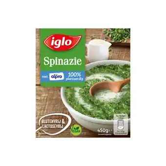 Albert Heijn Iglo Spinazie met alpro aanbieding