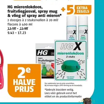 Poiesz HG mierenlokdoos, fruitvliegjesval, spray mug & vlieg of spray anti mieren aanbieding