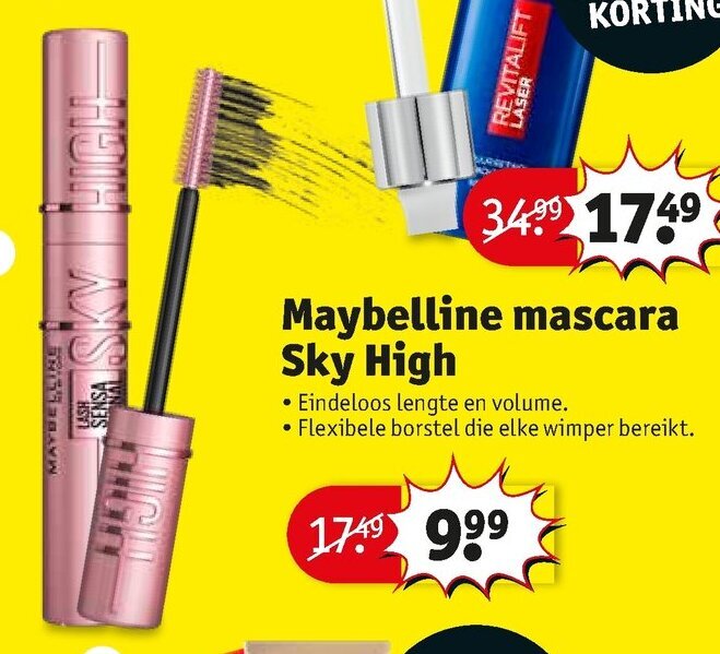 Maybelline mascara Sky High aanbieding bij Kruidvat