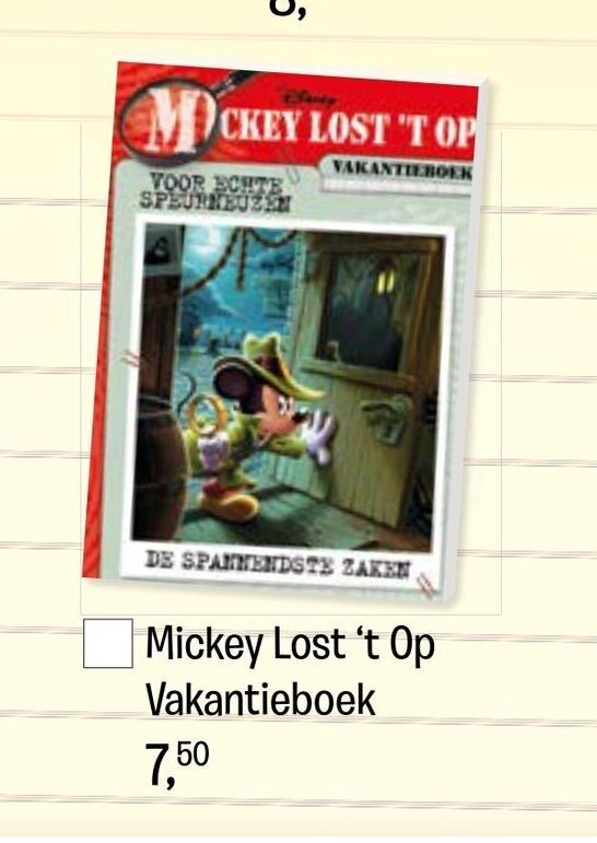 Mickey Lost 't Op Vakantieboek aanbieding bij Donald Duck