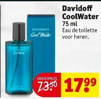 Kruidvat Davidoff Cool Water Man eau de toilette 75ml aanbieding