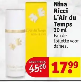 Kruidvat Nina Ricci L'Air du Temps 30ml aanbieding