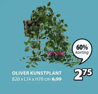 Jysk Oliver Kunstplant B20xL14xH70 cm aanbieding