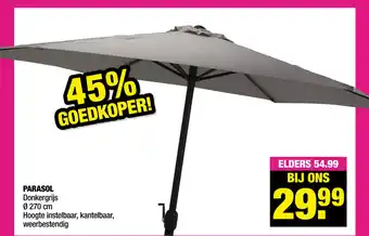 Big Bazar Parasol Donkergrijs aanbieding