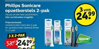 Kruidvat Philips Sonicare opzetborstel 3*2-pak aanbieding