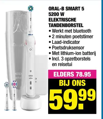 Big Bazar Oral-B Smart 5 5200 W Elektrische Tandenborstel aanbieding