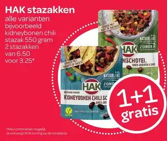 Spar HAK stazakken aanbieding