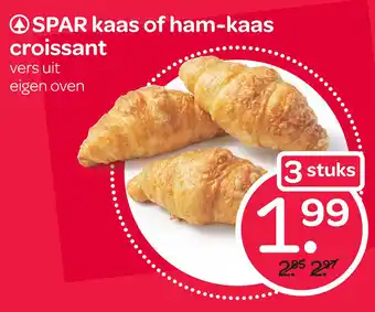 Spar SPAR kaas of ham-kaas croissant aanbieding