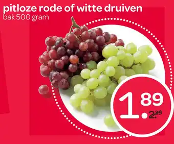 Spar pitloze rode of witte druiven aanbieding