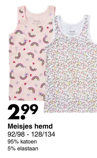 Wibra Meisjes hemd aanbieding