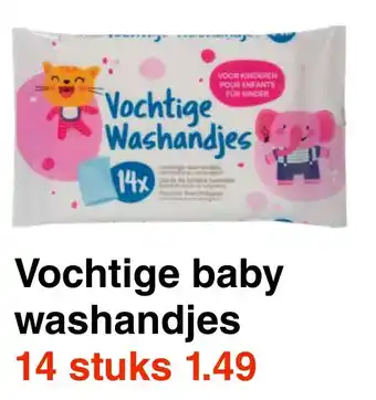 Wibra Vochtige baby washandjes aanbieding