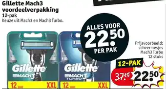 Kruidvat Gillette Mach3 voordeelpakking 12 stuks aanbieding