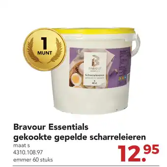 Zegro Bravour Essentials gekookte gepelde scharreleieren 60 stuks aanbieding