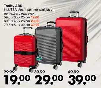 Wibra Trolley ABS aanbieding