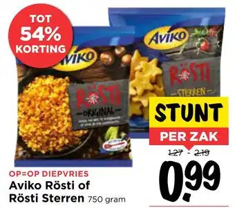 Vomar Voordeelmarkt Aviko Rösti of Rösti Sterren aanbieding