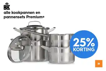 Blokker Alle kookpannen en pannensets Premium+ aanbieding